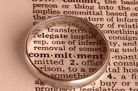 wedding band around word commitment in dictionary