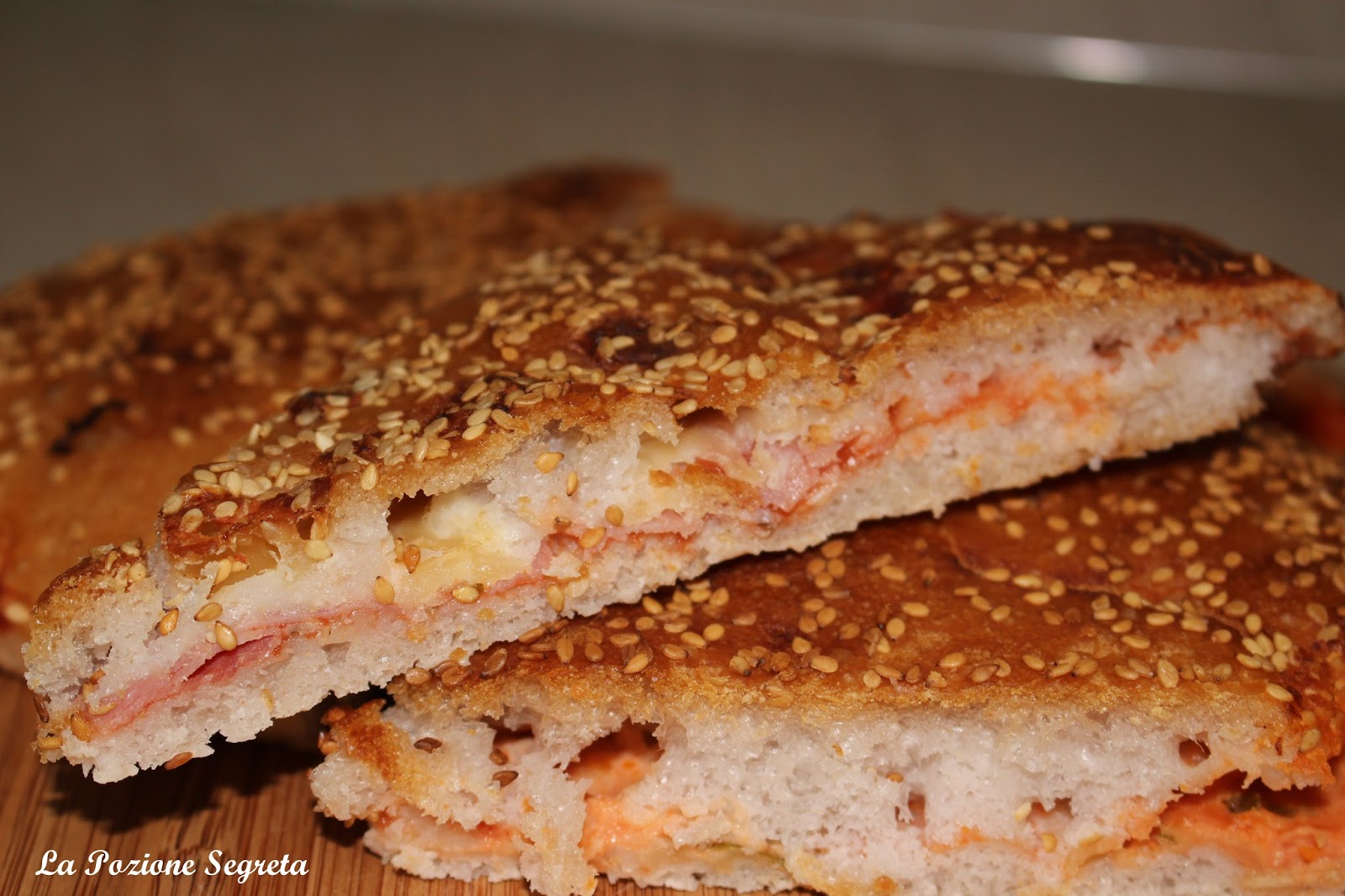 La Pozione Segreta Mattonella con prosciutto e mozzarella senza glutine