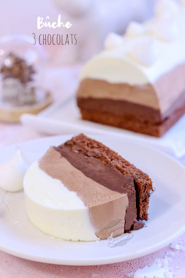 Buche De Noel Aux Trois Chocolats Il Etait Une Fois La Patisserie