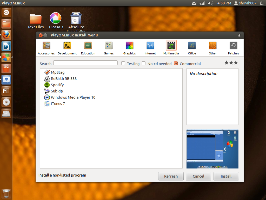 Ghost Of Ubuntu Windows Media Player in Ubuntu