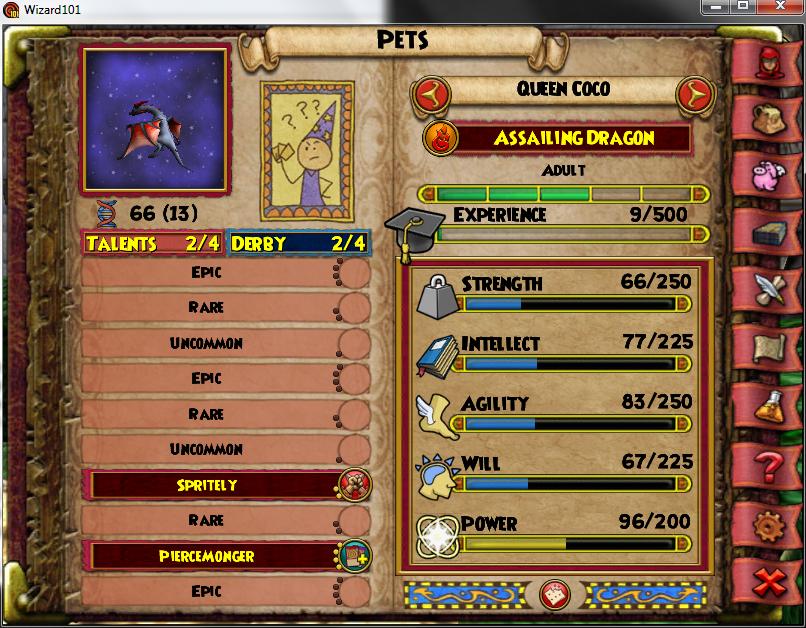 Wizard101 Pet Chart