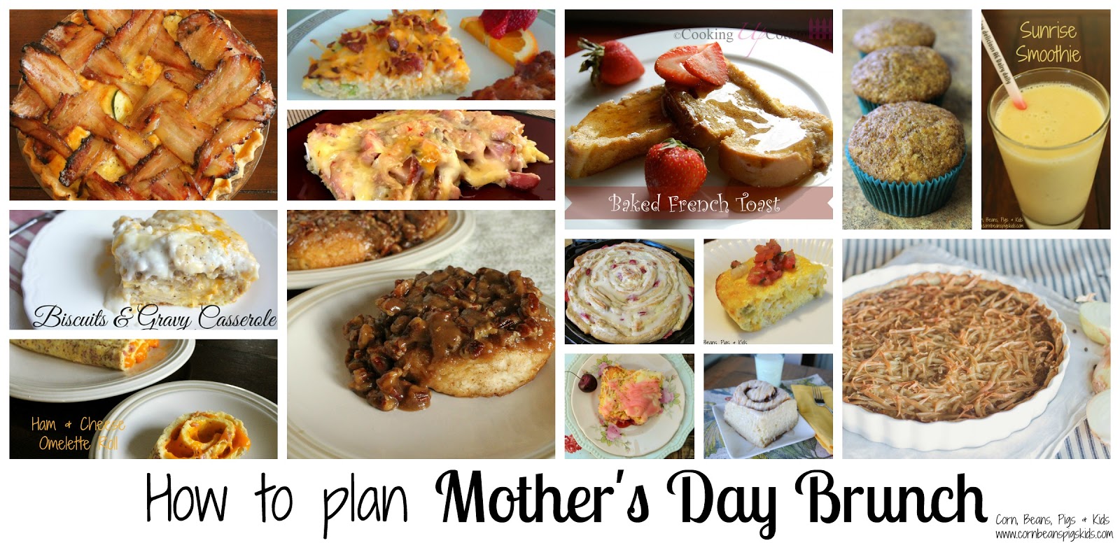 Corn, Beans, Pigs and Kids: How to plan Mother's Day Brunch