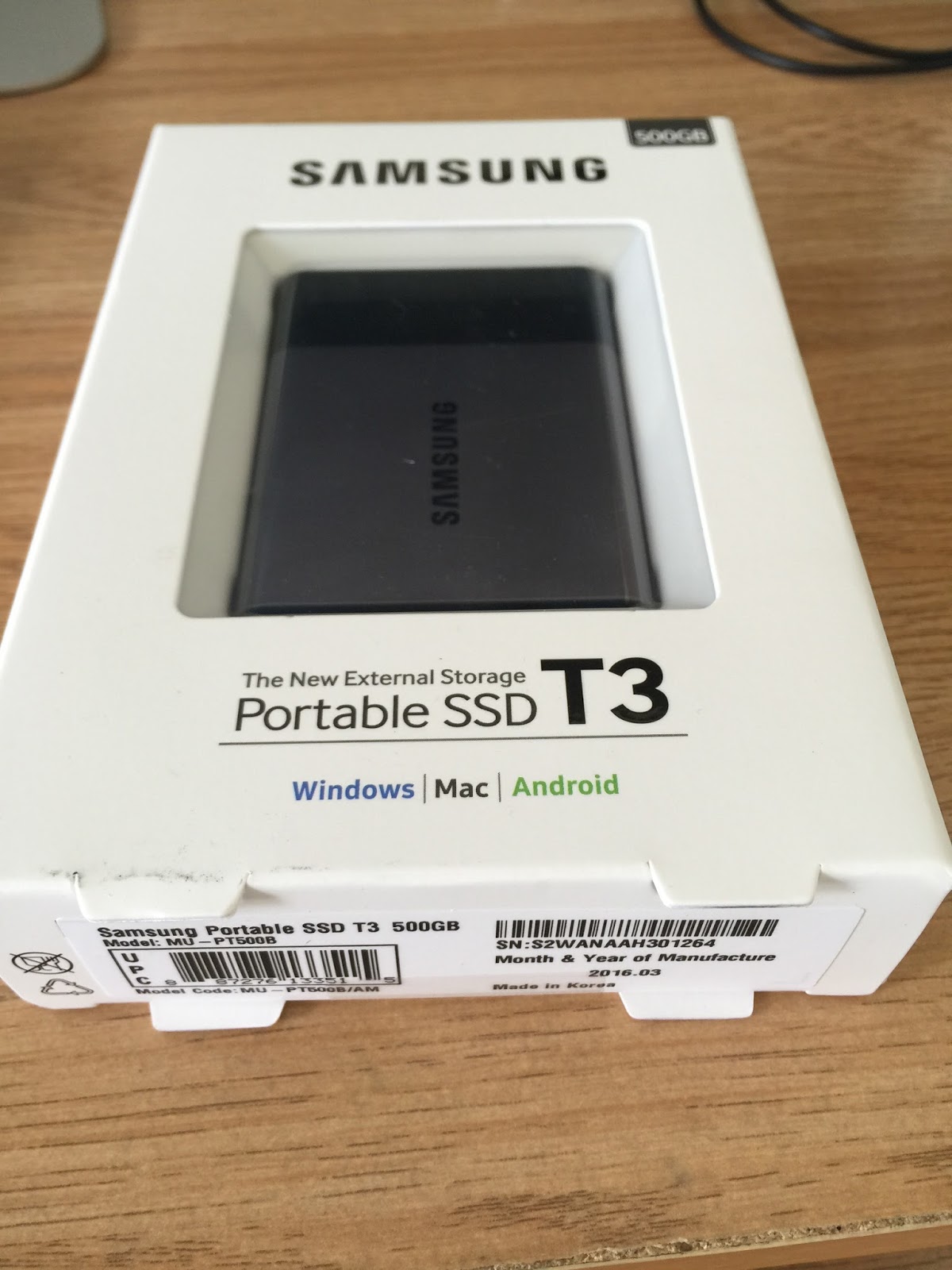 Siêu ổ cứng di động SSD Samsung T3 Portable 500GB USB 3.0