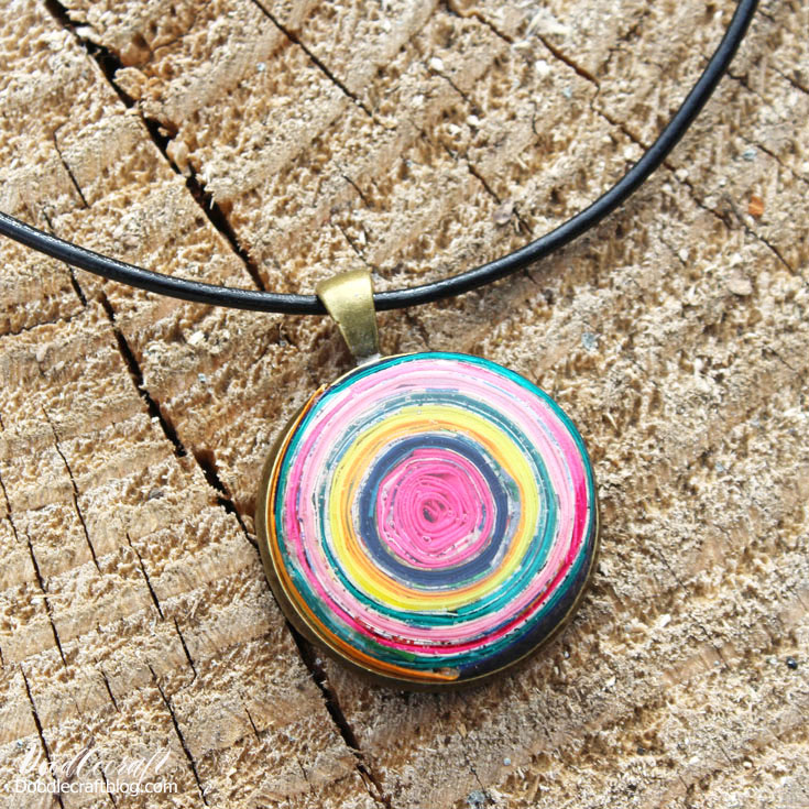 Spiral Necklace // Great Color Jewelry, Simple Design, Easy to Wear,  Pumpkin Charm Necklace, Translucent Lucite Jewelry, Light Weight 