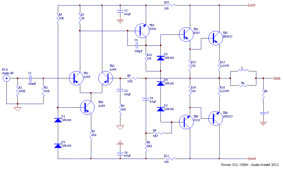 PARMA BANGSRI WATES: Cara kerja Amplifier OCL 150 Watt