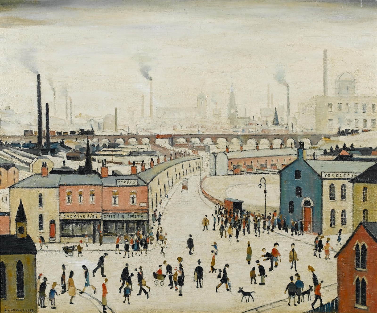 The Works of Laurence Stephen Lowry 1958 Industrial Landscape