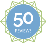 50  Review Badge