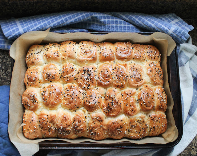 Food Lust People Love: A traditional bread, made from yeast dough spread liberally with butter or margarine, Yemeni kubaneh bakes up light and fluffy. It’s perfect with your morning coffee or an afternoon cup of tea.