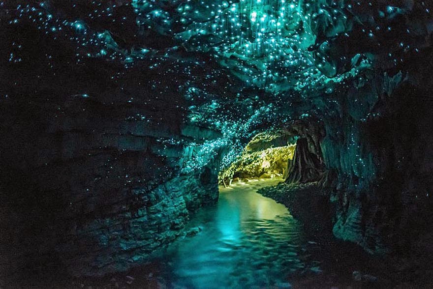 3. Glowworms Cave on the North Island of New Zealand -29 Unbelievable Locations That Look Like They’re Located On Another Planet