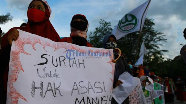 Aliansi Pemuda Indonesia Gelar Aksi Solidaritas untuk Ahlus Sunnah di Aleppo