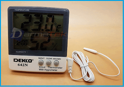 Darmatek Jual Dekko 642N Thermo-Hygrometer With Clock