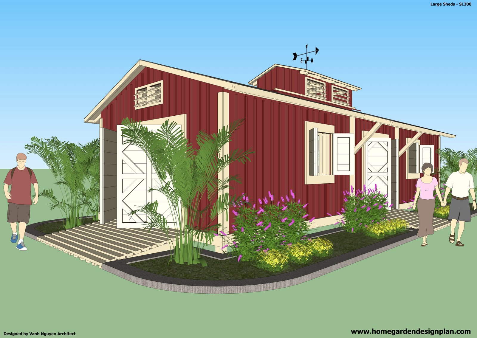 home garden plans: sl300 - storage sheds plans - garden