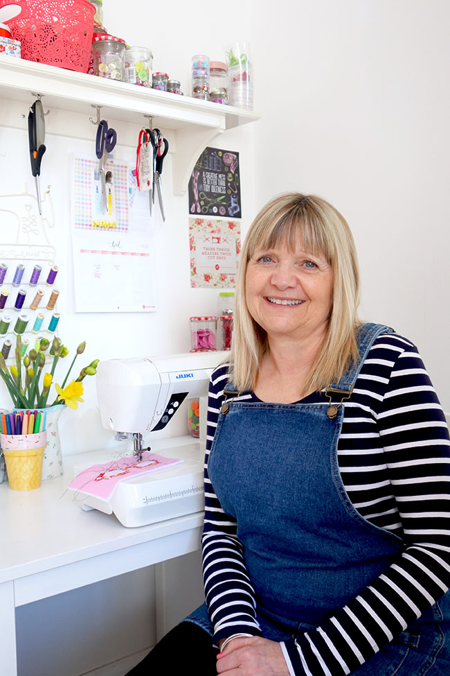 Gina's colourful sewing space