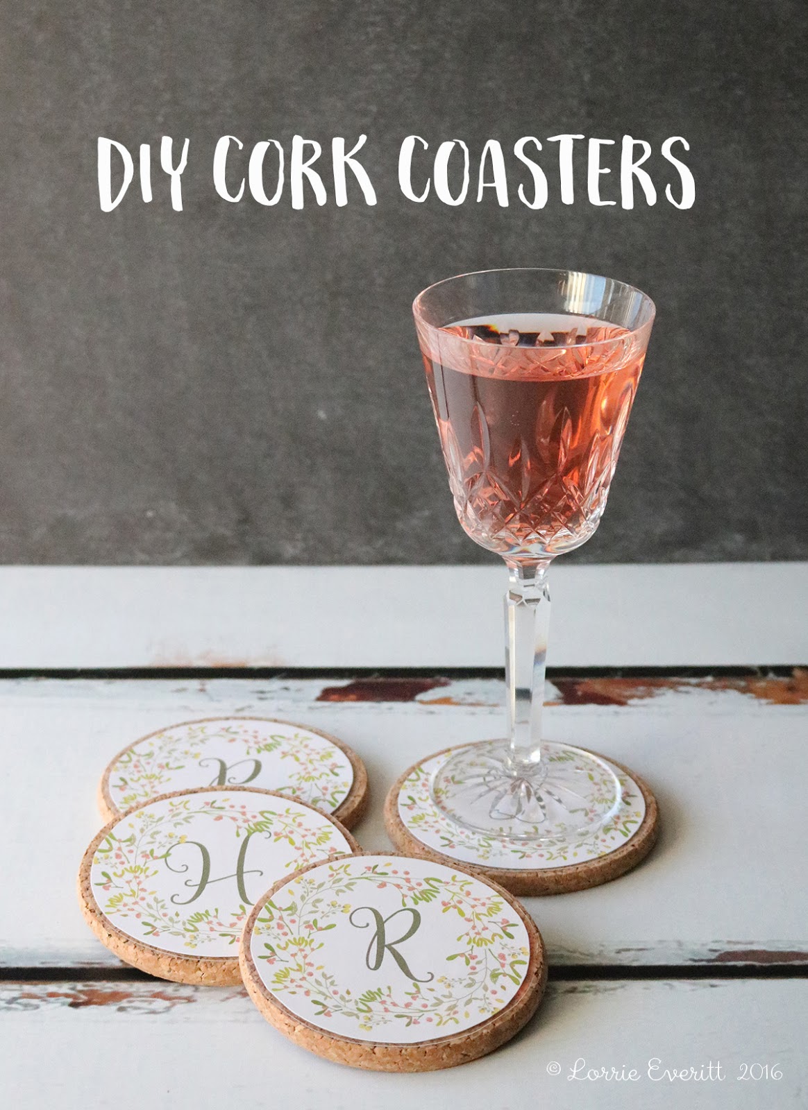 Lorrie Everitt Studio DIY cork coasters for the holidays