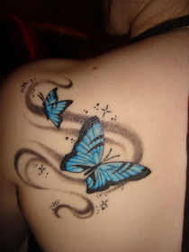 New Butterfly Tattoos on Shoulder