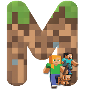 Abecedario con Personajes de Minecraft. Minecraft Characters Alphabet.