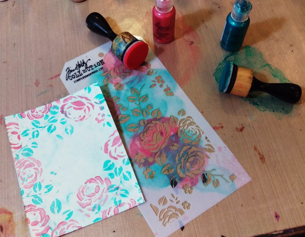 The Artful Maven Rosey Liquid Pearls Card