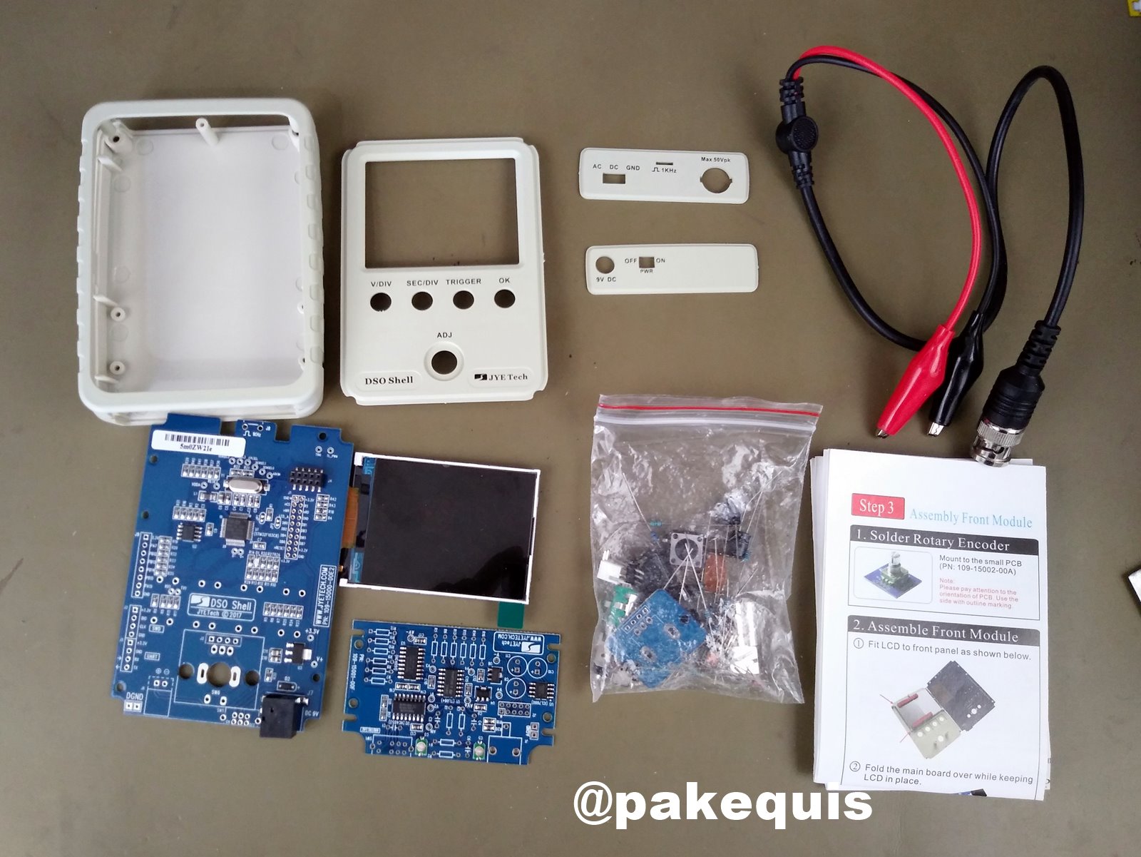 Pakéquis: Montando um osciloscópio de bolso JYE Tech DSO Shell DSO-150