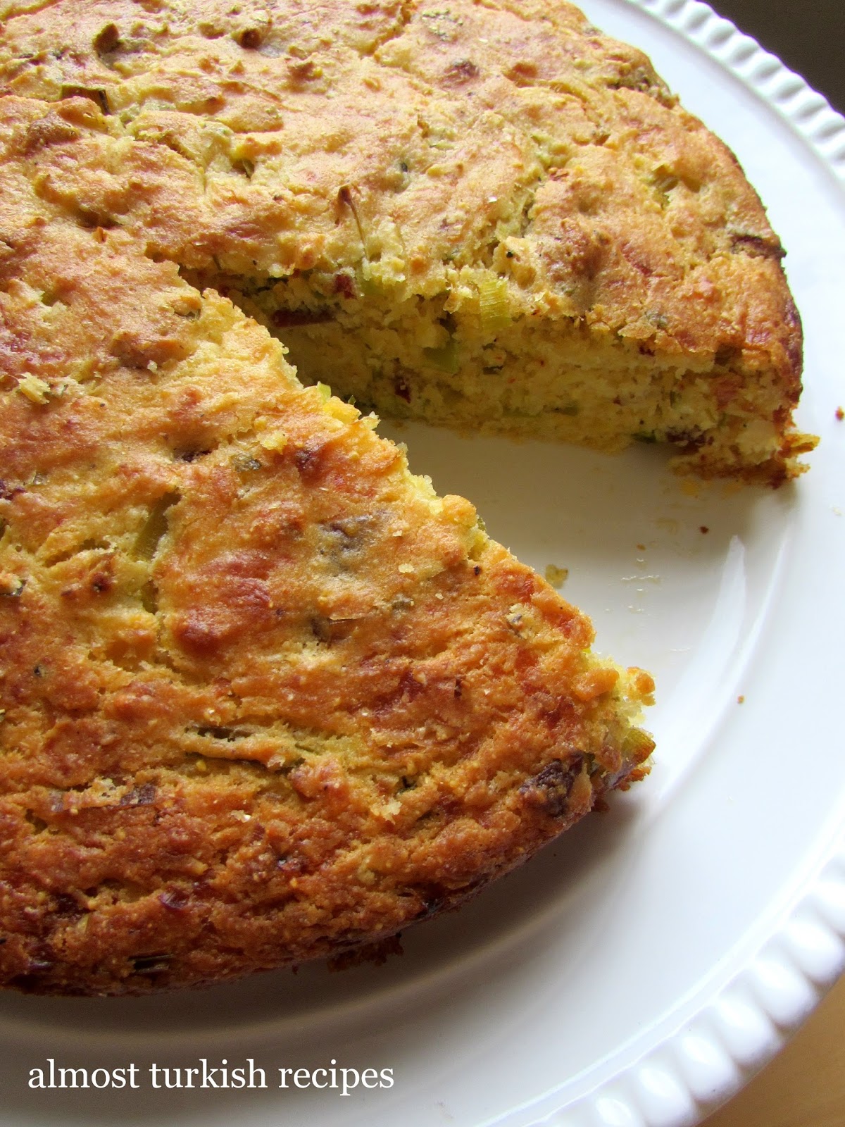 Almost Turkish Recipes Savory Leek Cake (Pırasalı Kek)