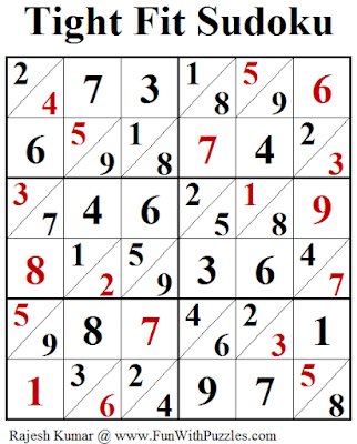 Tight Fit Sudoku (Fun With Sudoku #249) Puzzle Solution