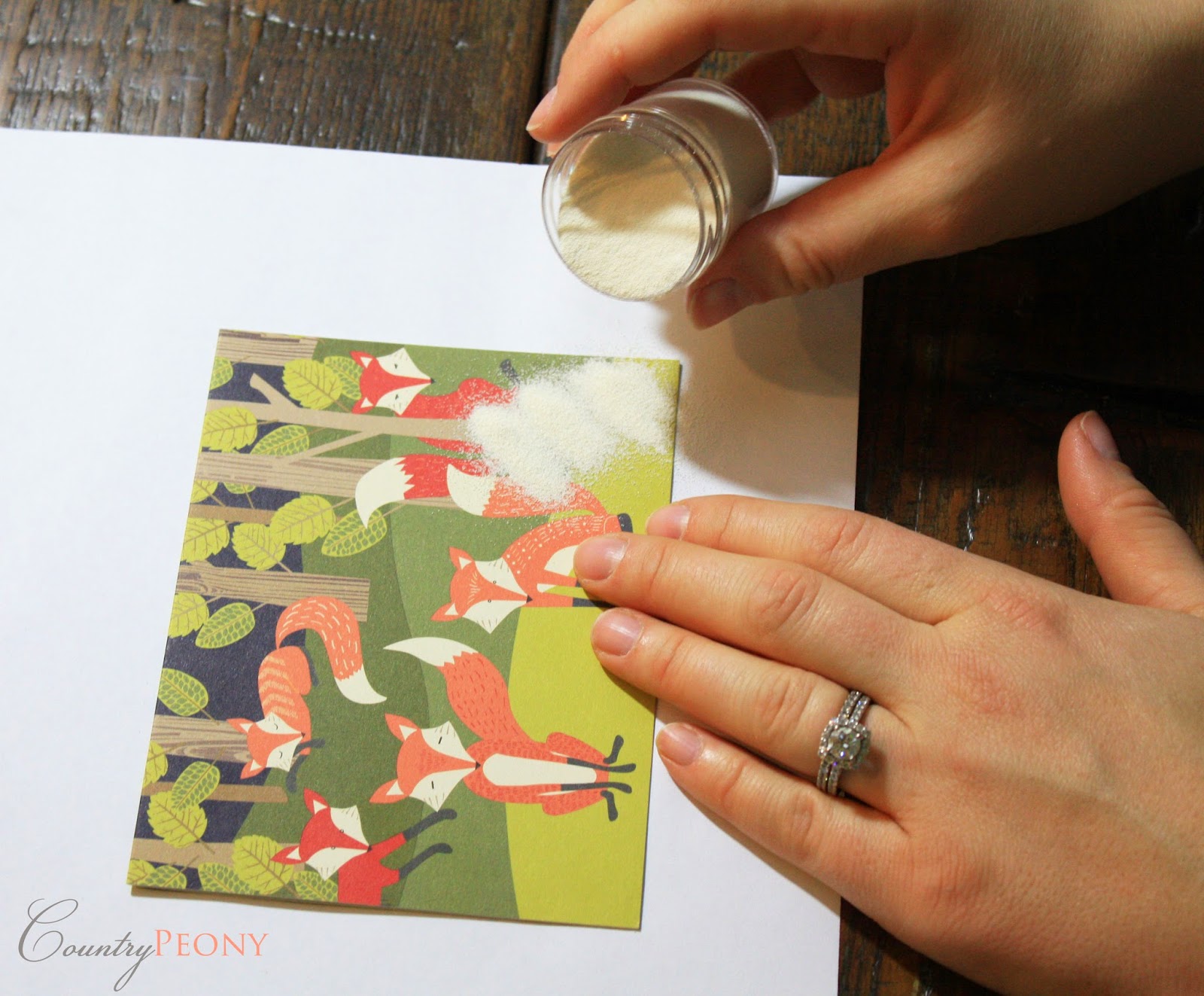 Country Peony How To Embossing Powder