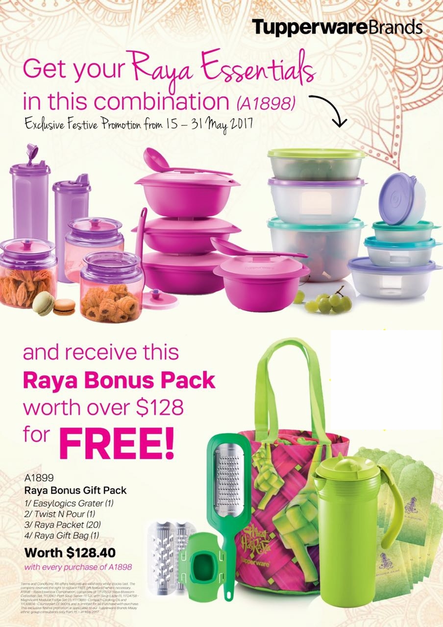 Buy Tupperware in Singapore Special Promotion valid from May 15th to