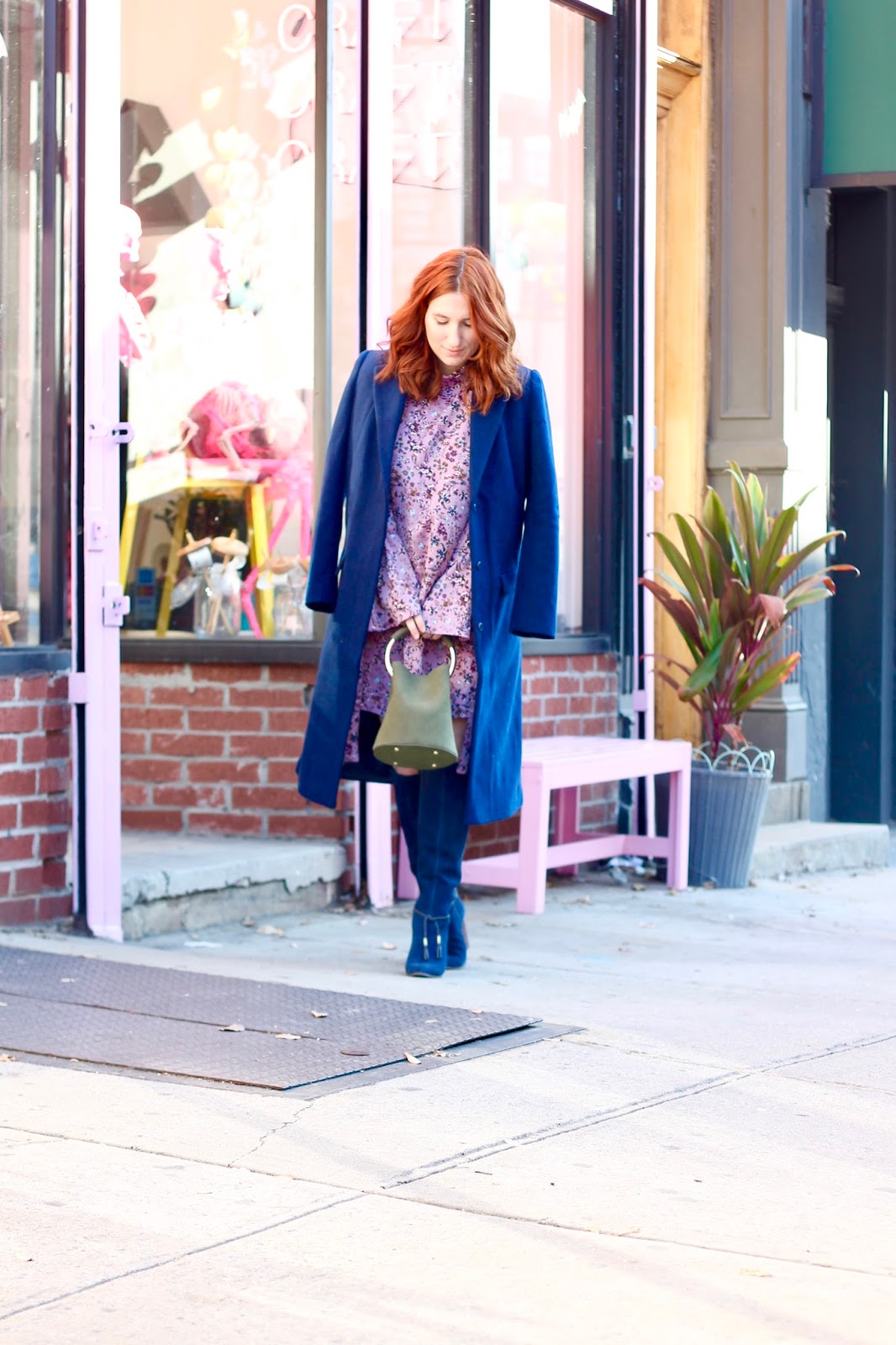 navy flat boots
