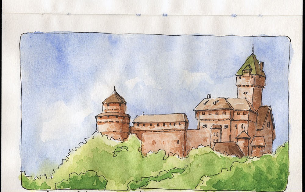 Les dessins de Daniel Le château du Haut Koenigsbourg  The Castle of