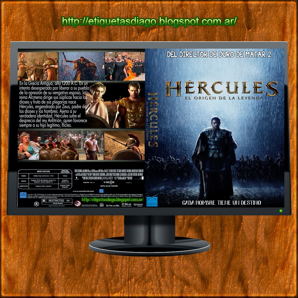 Hercules el origen de la leyenda DVD COVER 