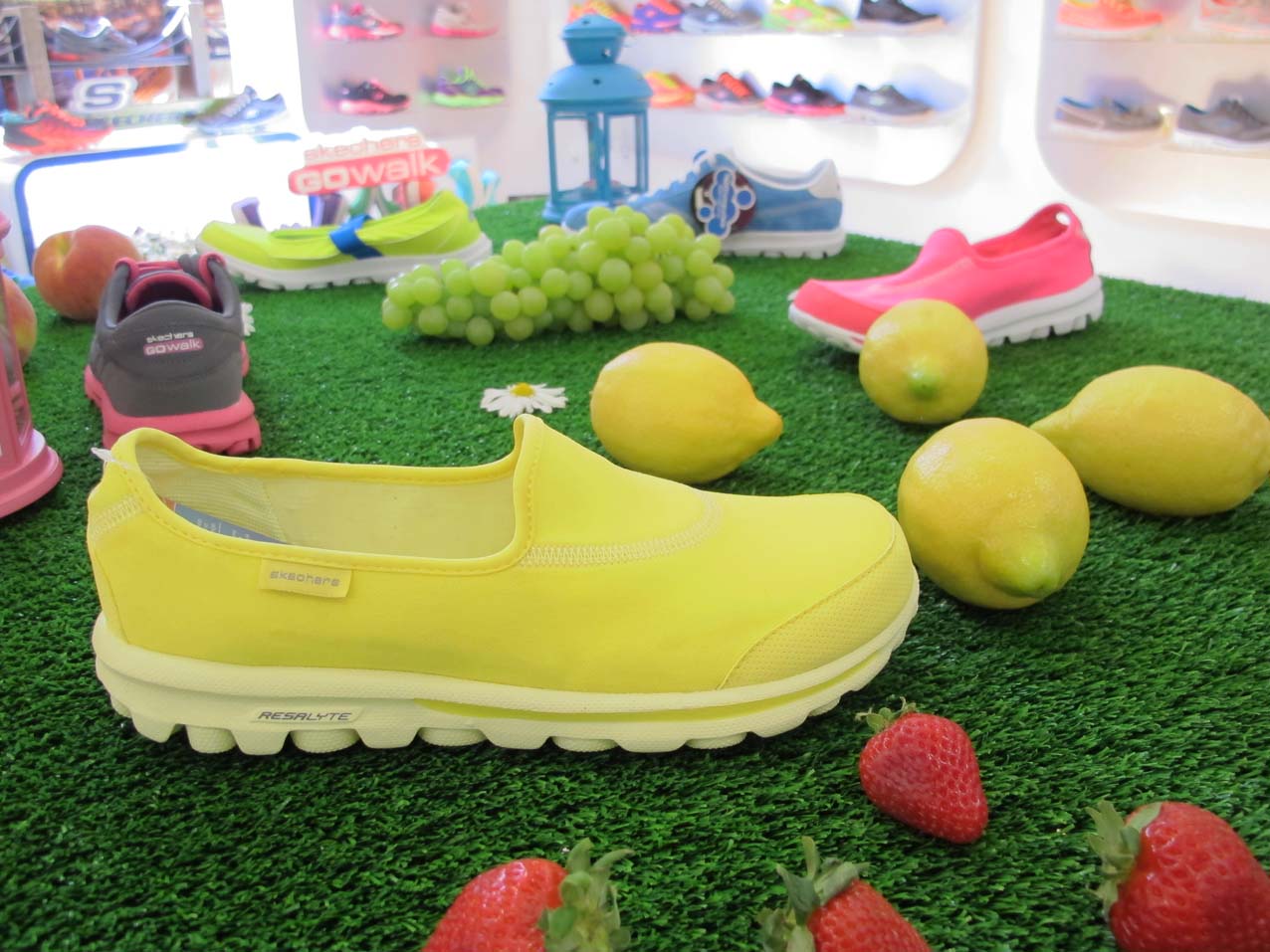 Sketchers Go Walk Ladies Slip On Shoe With Laces Sketchers Go Walk Ladies Slip On Shoe With Laces