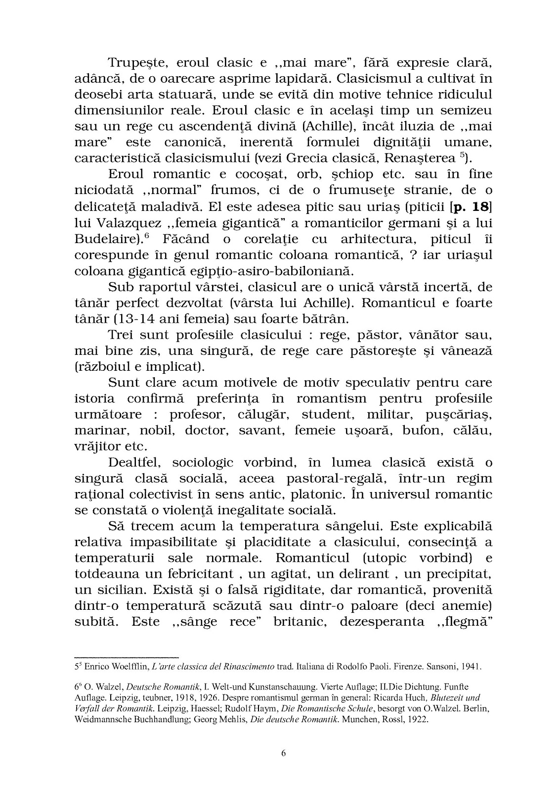 clasicism romantism baroc george calinescu