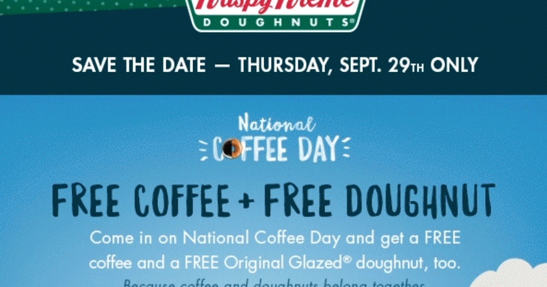 FREE IS MY LIFE FREE Coffee, Doughnut at Krispy Kreme for National