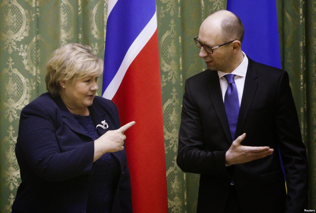 Премьер-министр Яценюк предложил премьер-министру Норвегии Солберг участвовать в модернизации украинской газотранспортной системы