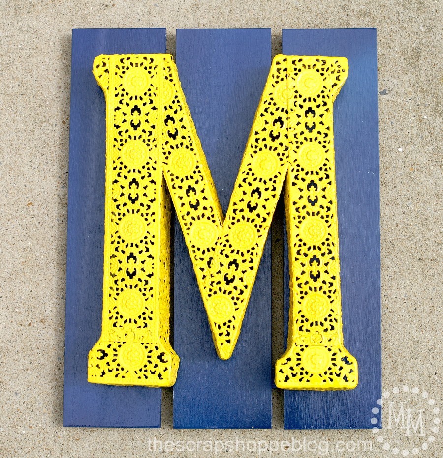 monogram pallet art