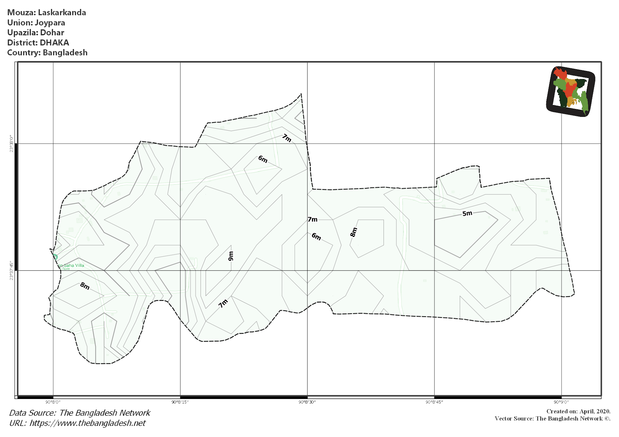 Map of Laskarkanda Mouza of Dohar Upazila, DHAKA Map of Laskarkanda Mouza of Dohar Upazila, DHAKA, Bangladesh.