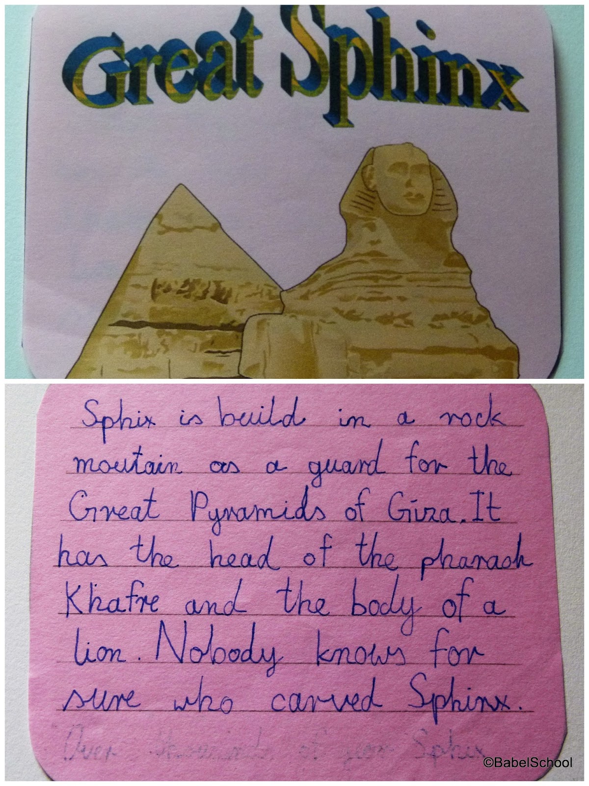 Ancient Egypt - interactive notebook by a 7-year-old (3/3)