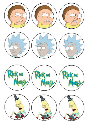 free printable rick and morty cupcake toppers