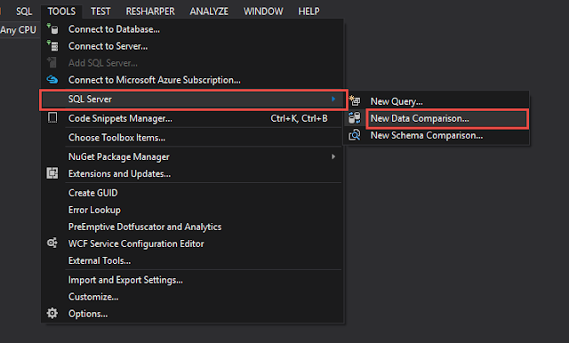 Tips & Tricks: Data Compare and Update using SQL Server Database Project