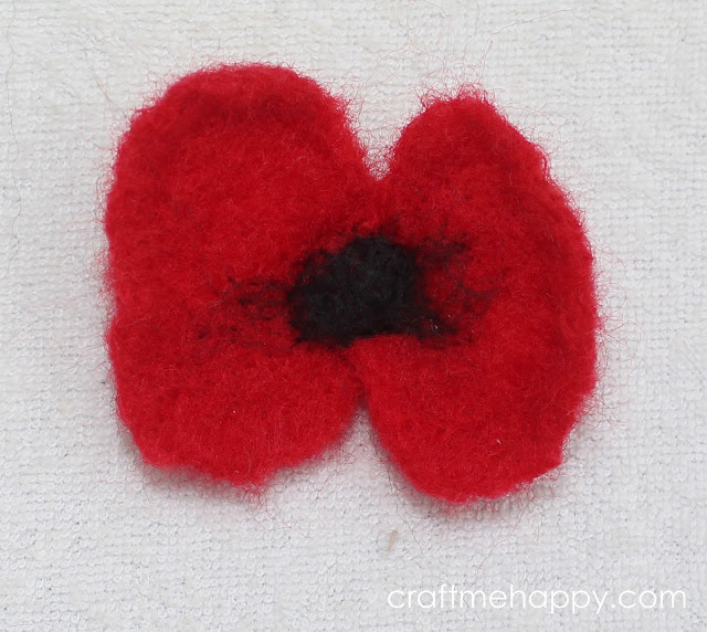 Needle Felted Remembrance Day Poppy Craft me Happy! Needle Felted