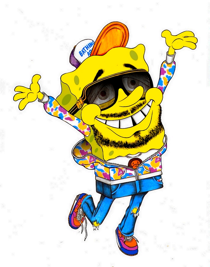 Губка боб в очках картинки