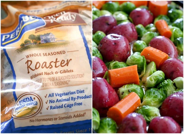 Ingredients for Oven Roasted Chicken and Vegetables with Mustard-Thyme Gravy | thetwobiteclub.com | #donatemeals #perduechicken #sponsored