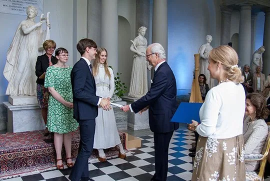 King Carl Gustaf, Queen Silvia and Prince Carl Philip at a award ceremony. Princess Madeleine, Princess Leonore, Princess Sofia, Estelle,Victoria