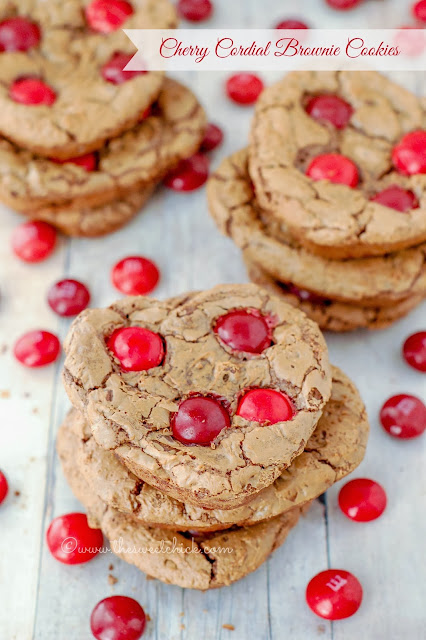 Cherry Cordial Browniw Cookies by The Sweet Chick