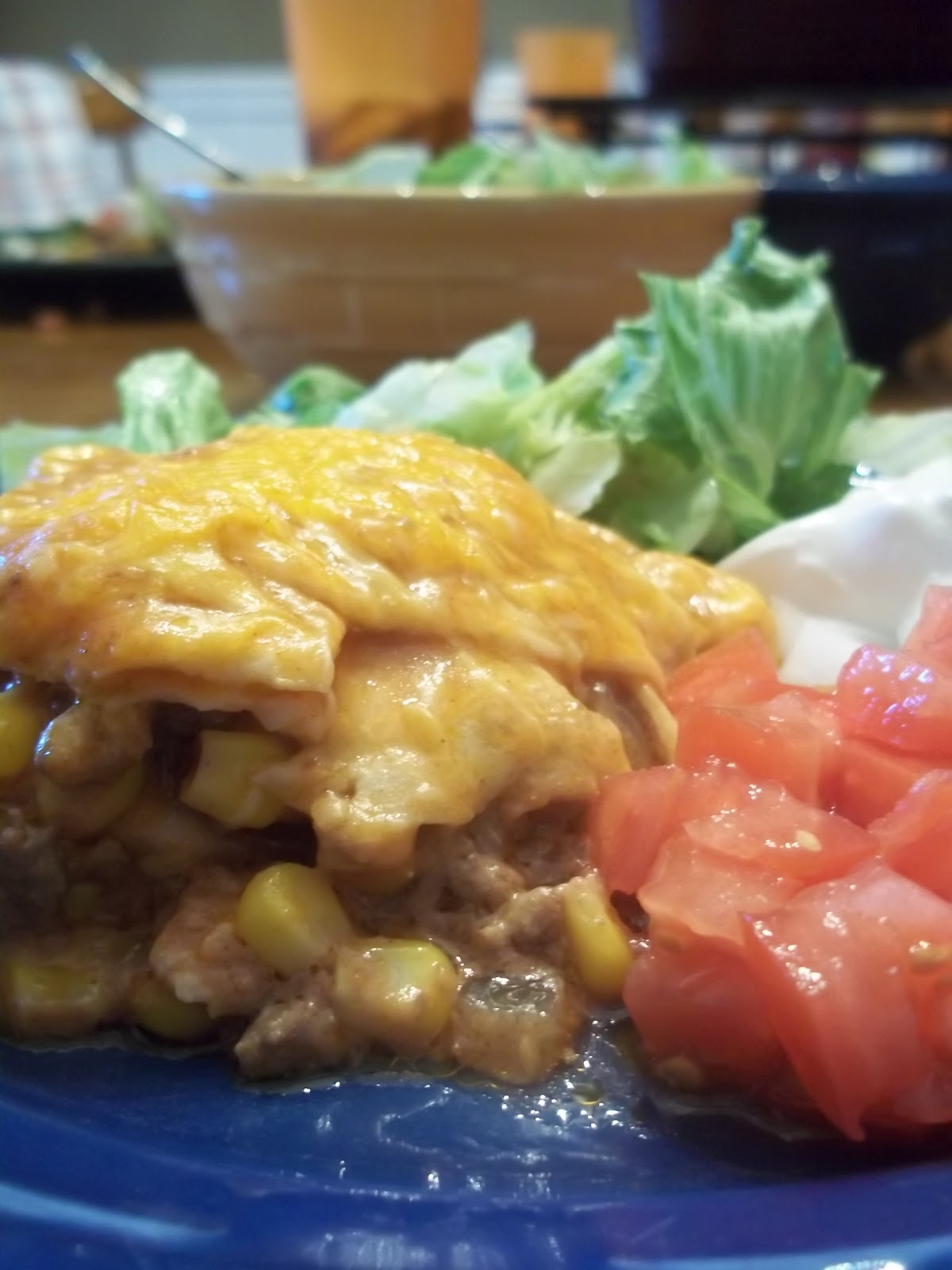 Homegrown Cozy Cheesy Enchilada Casserole