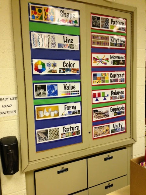 Avella elementary art room art elements and principles