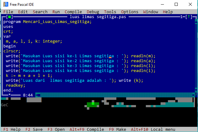 Ayo Lihat Dasar Pemograman Free Pascal Untuk Mencari Luas
