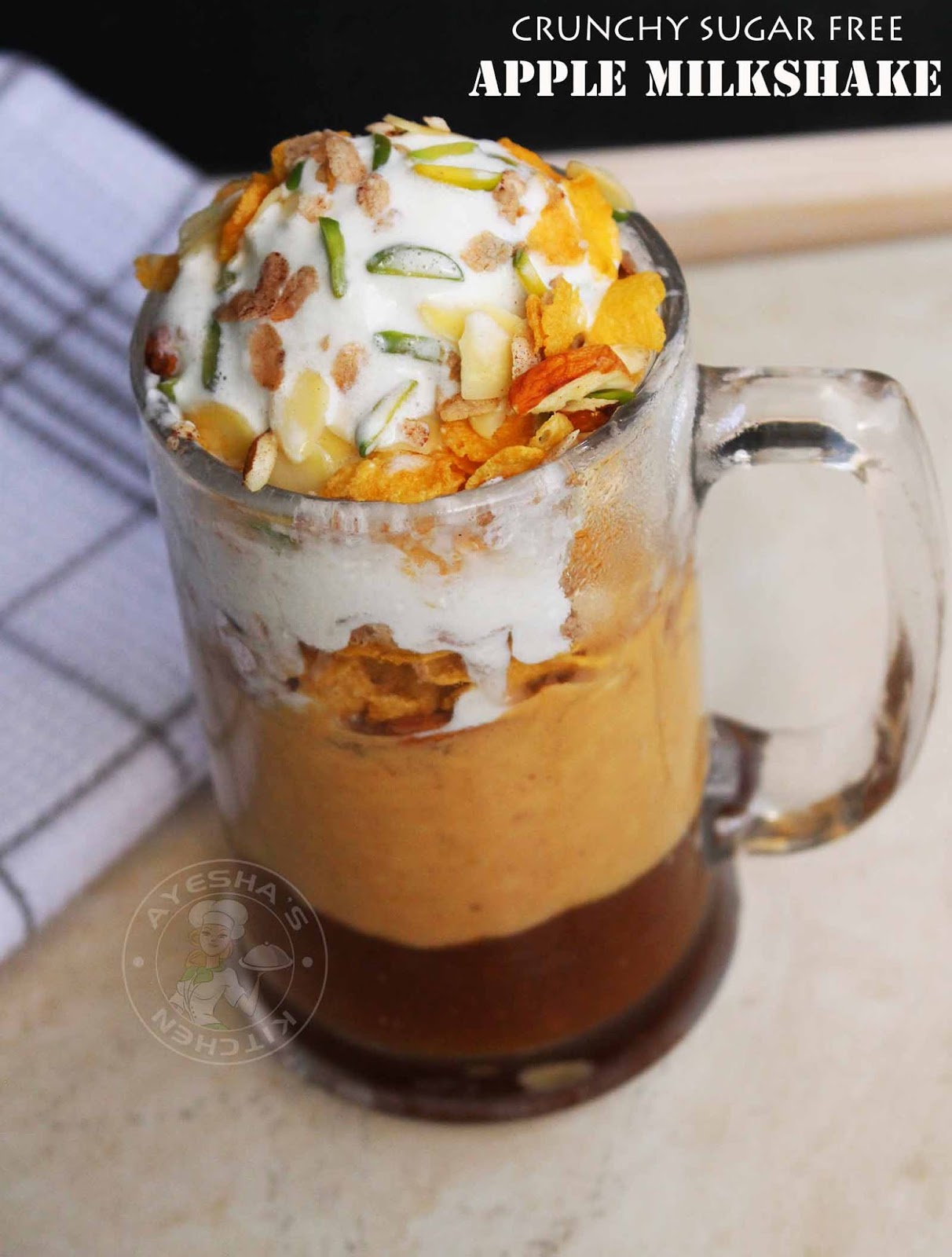 CRUNCHY APPLE MILKSHAKE RECIPE SUGAR FREE HEALTHY MILKSHAKE RECIPE