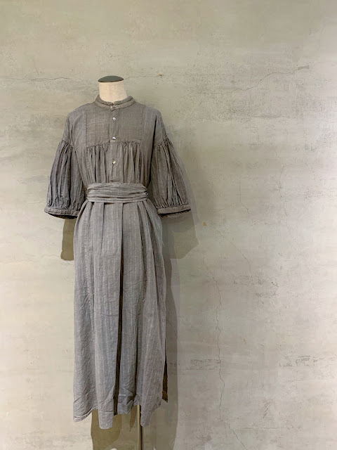 COSMICWONDER【コズミックワンダー】Khadi cotton mandarin collar dress◆八十八/丸亀香川県・eighty88eight/新居浜愛媛県エイティエイト