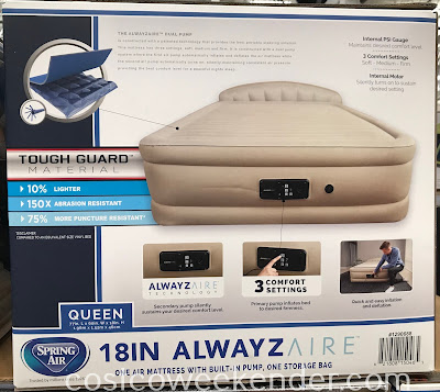 Ensure overnight guests sleep well with the Spring Air Queen AlwaysAire Airbed