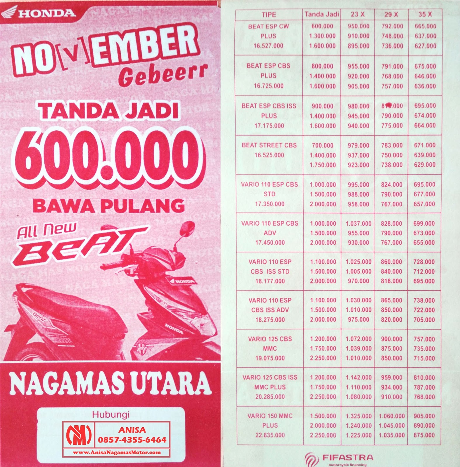 Promo November Geberr 200rb Bawa Pulang Motor Dealer Motor Honda Klaten